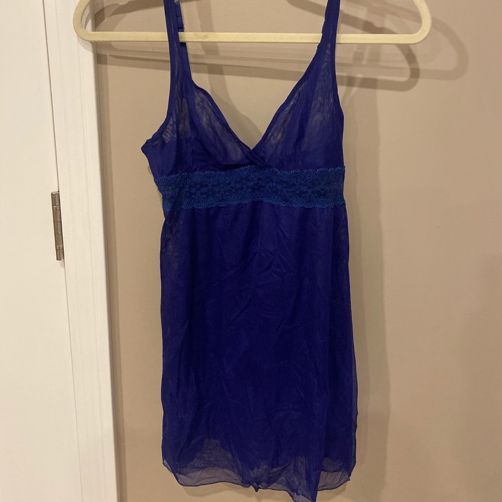 Royal Blue Babydoll Lingerie Top